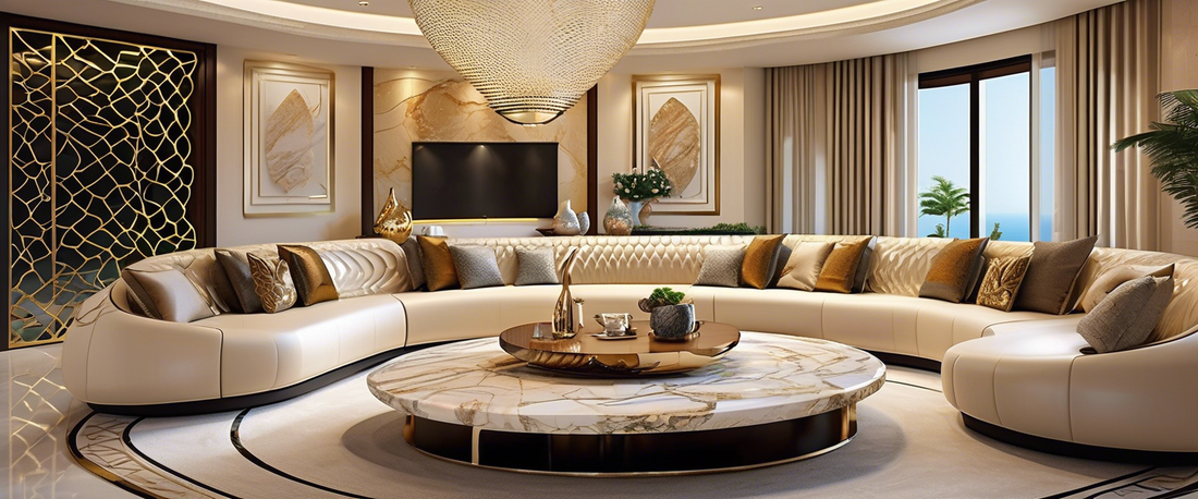 The Beauty of Curves in Dubai Luxury Homes: Organic Forms in Marble & Stainless Steel Furniture