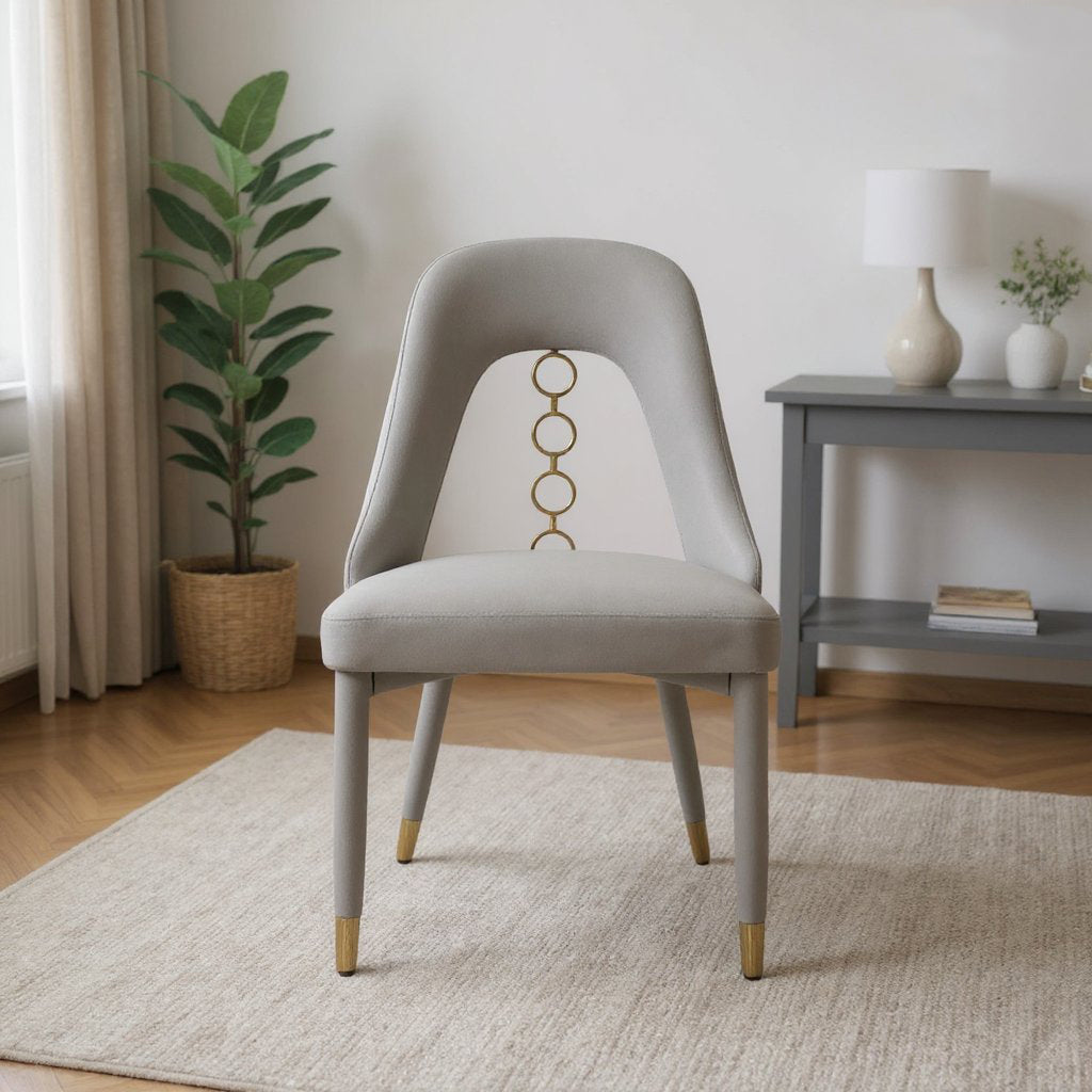 Rose Gold PU Leather Dining Chair | Modern Office & Home Solution for Highlights: