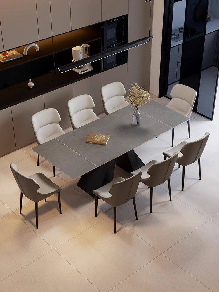 Extendable Dining Table 160-240cm, Modern Minimalist Rectangular