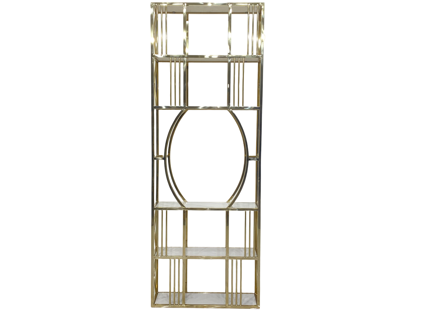 رف عرض وكتاب عصري بسيط من الفولاذ المقاوم للصدأ - 800W260D2200H.