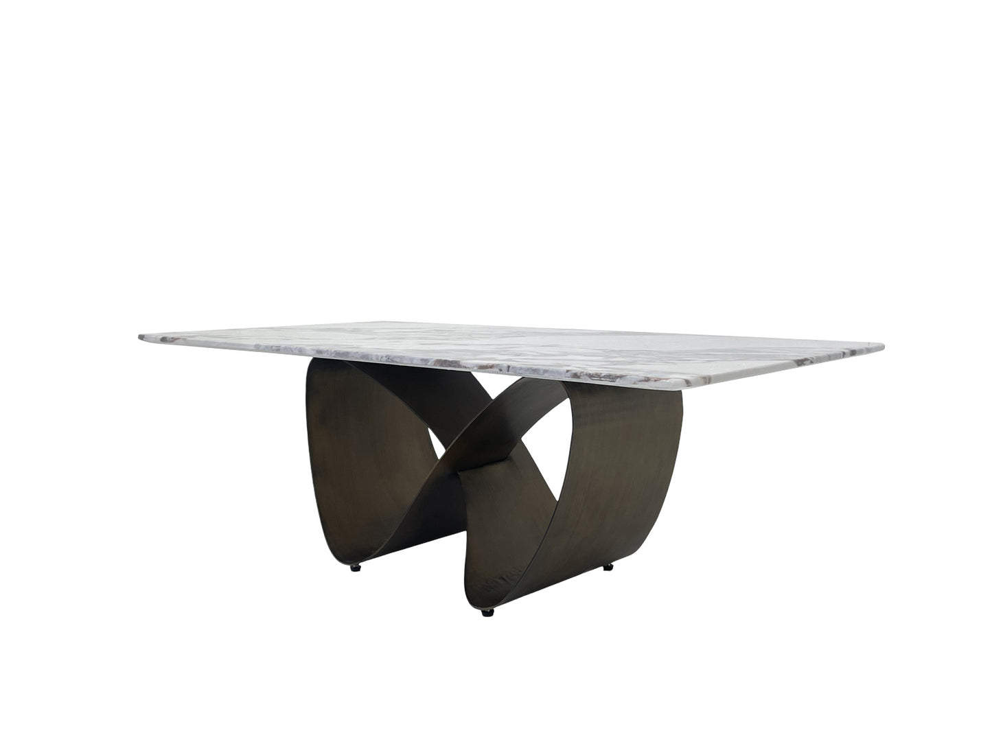 Minimalist Iron Coffee Table with 18mm Marble Top  | Compact Luxury for  Apartments