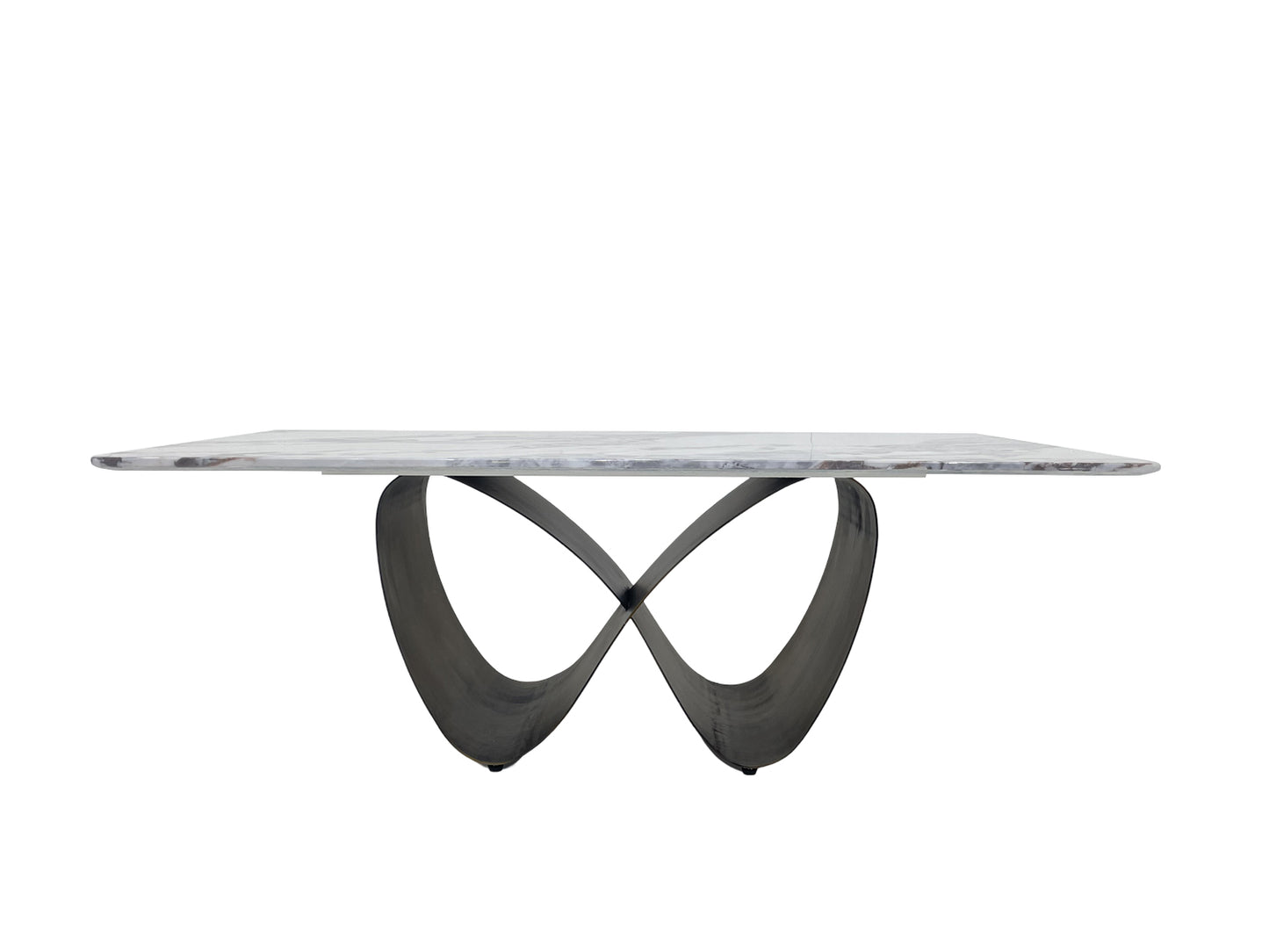Minimalist Iron Coffee Table with 18mm Marble Top  | Compact Luxury for  Apartments