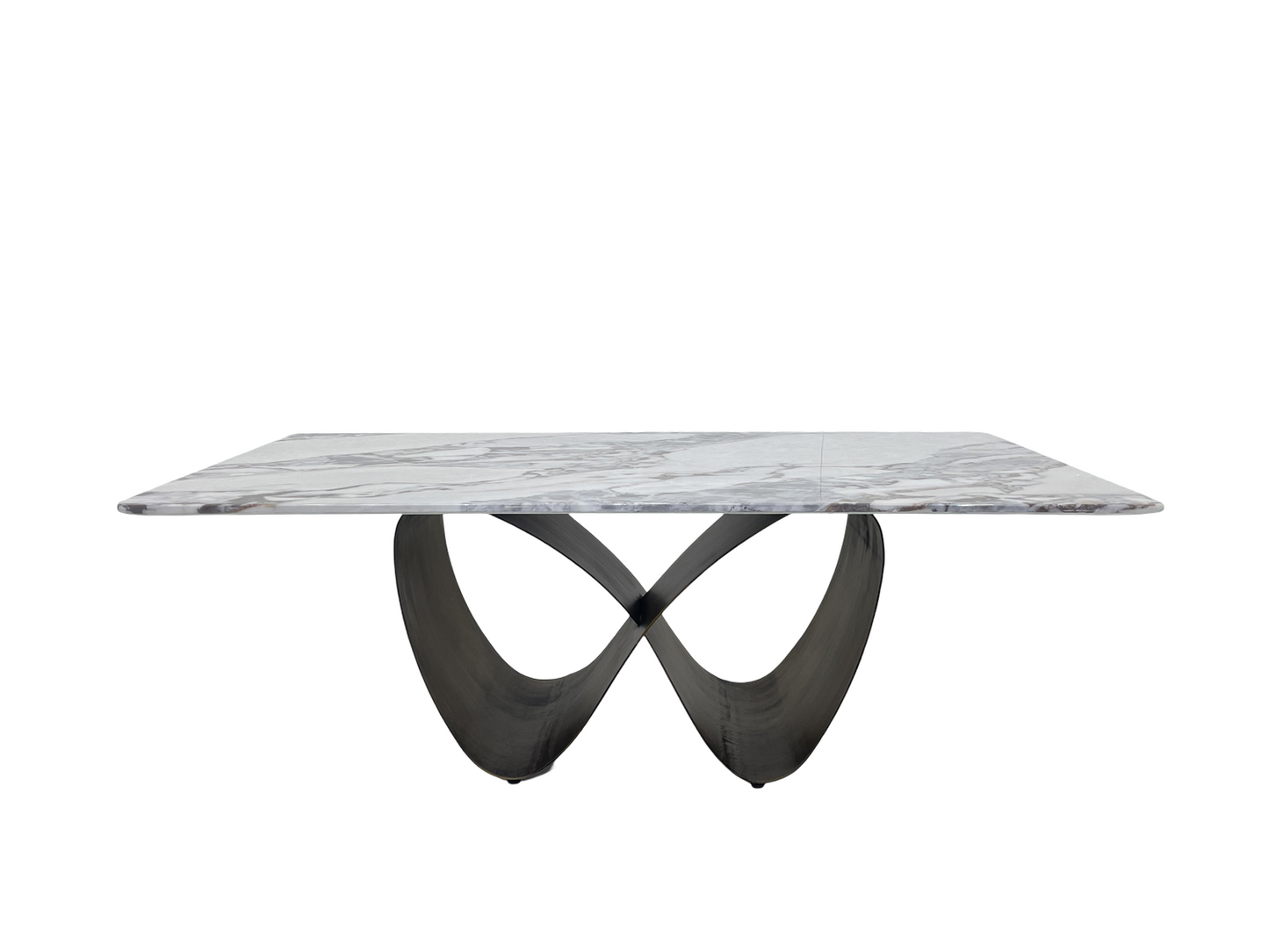 Minimalist Iron Coffee Table with 18mm Marble Top  | Compact Luxury for  Apartments