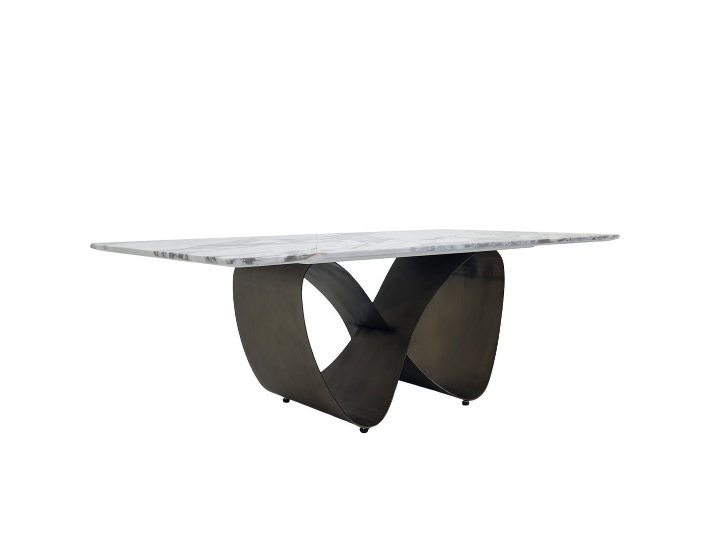 Minimalist Iron Coffee Table with 18mm Marble Top  | Compact Luxury for  Apartments