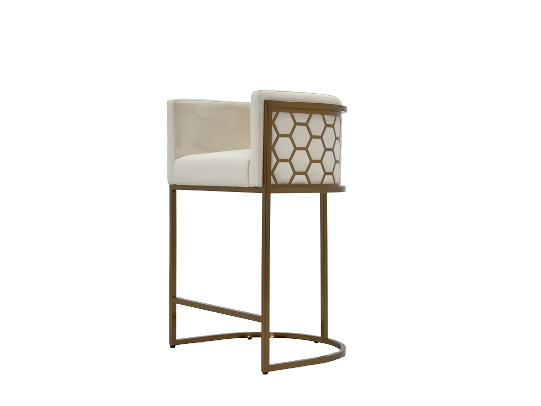 Rose Gold Adjustable Rust-Proof Bar Stool | Outdoor Terrace & Rooftop