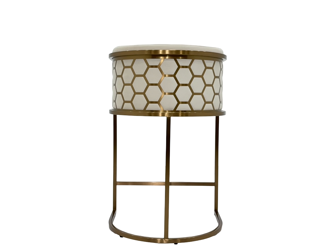 Rose Gold Adjustable Rust-Proof Bar Stool | Outdoor Terrace & Rooftop