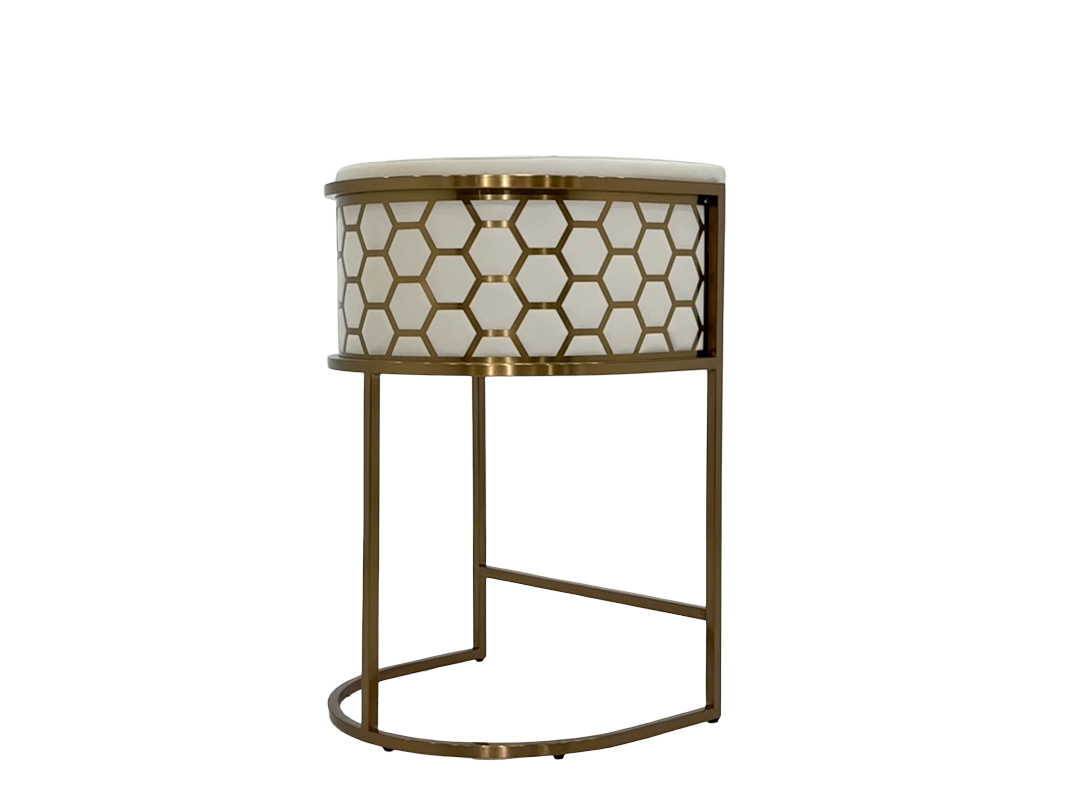 Rose Gold Adjustable Rust-Proof Bar Stool | Outdoor Terrace & Rooftop