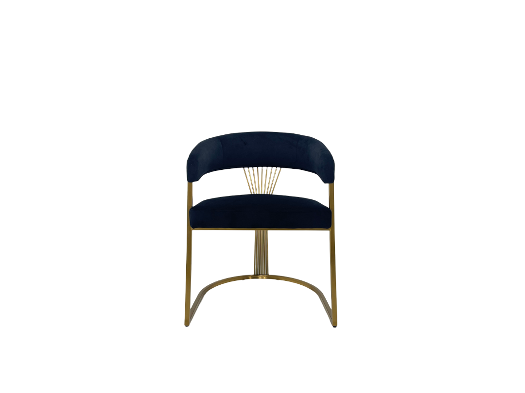 Matt Black & Gold Dining Chair | Arabesque Elegance for Homes Highlights