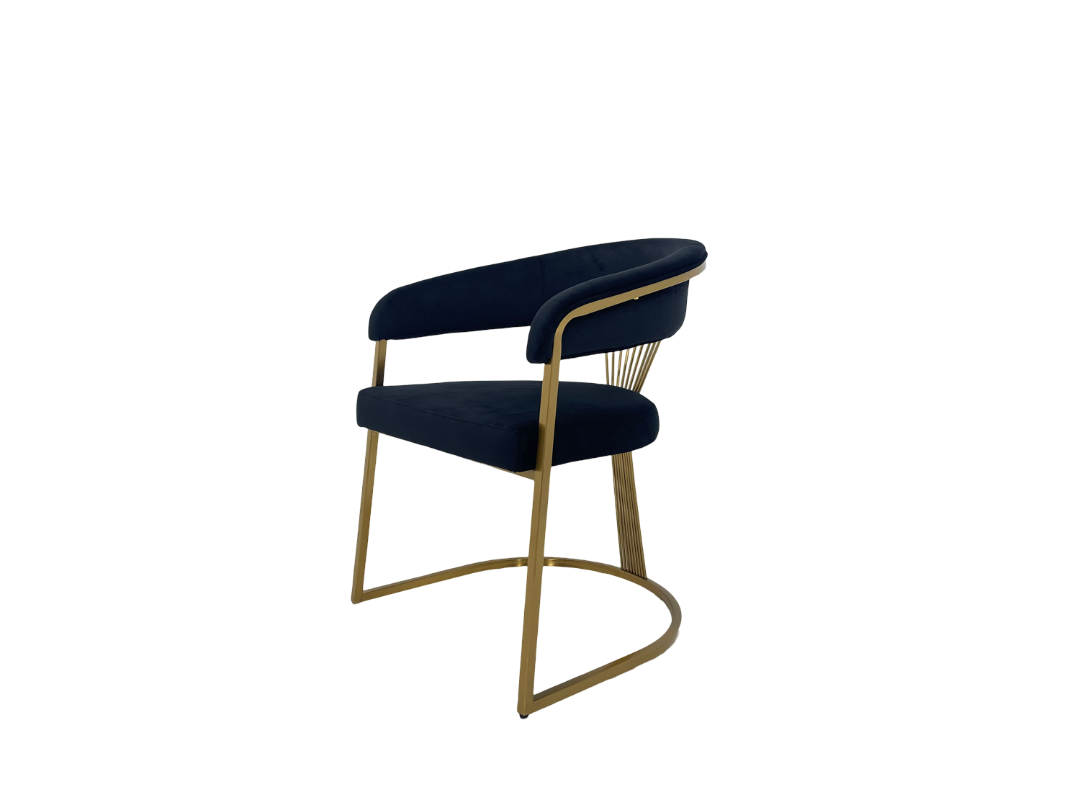 Matt Black & Gold Dining Chair | Arabesque Elegance for Homes Highlights