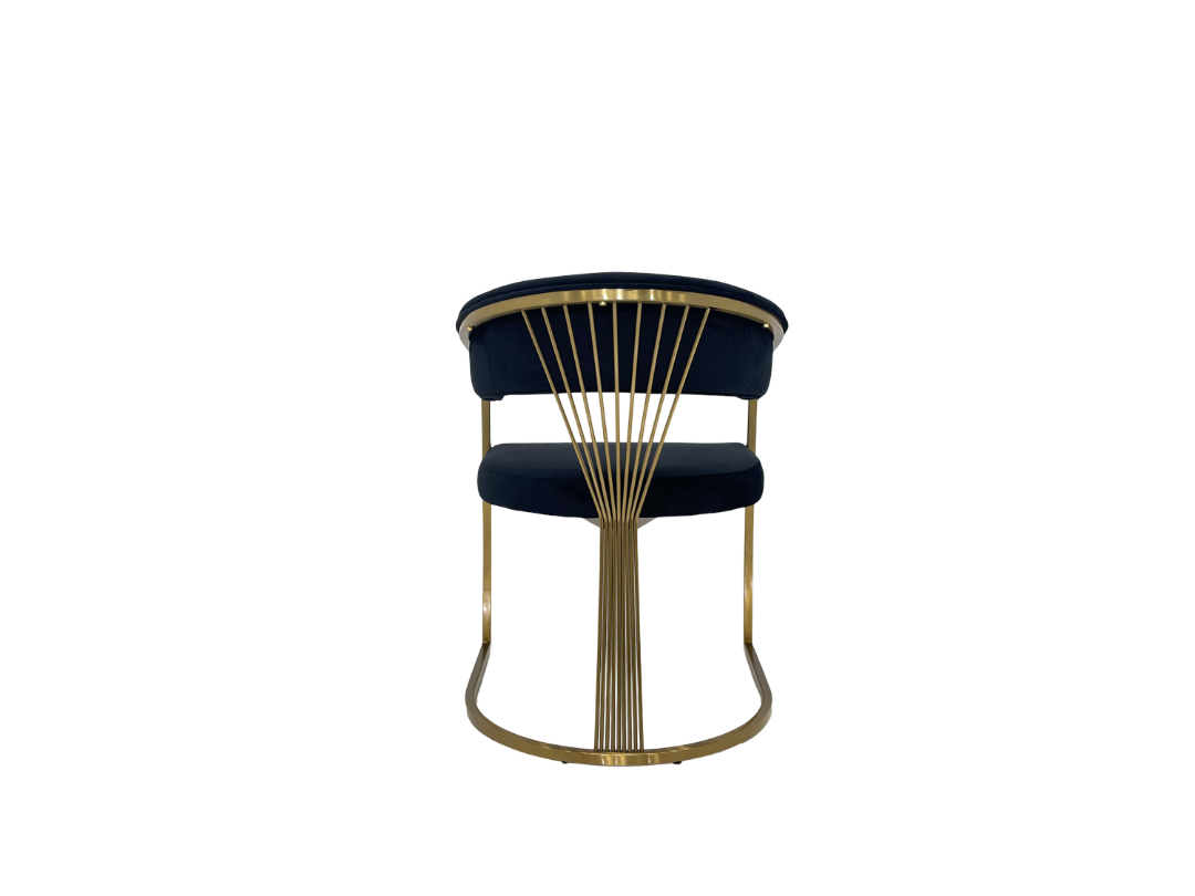 Matt Black & Gold Dining Chair | Arabesque Elegance for Homes Highlights