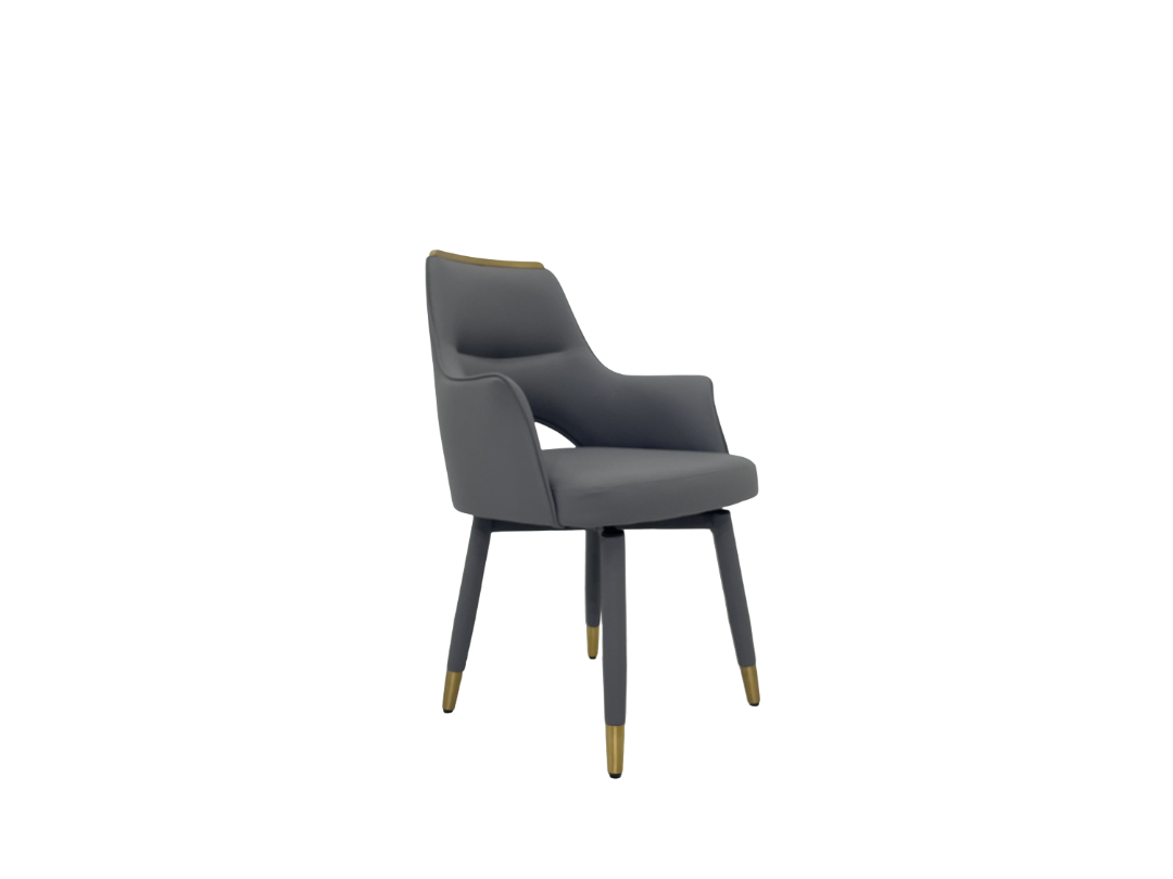 Beige/Grey Premium Faux Leather & Stainless Steel for Luxury Interiors