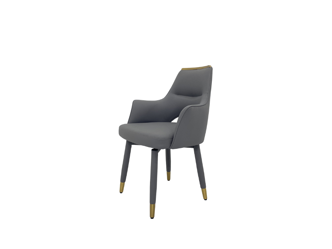 Beige/Grey Premium Faux Leather & Stainless Steel for Luxury Interiors