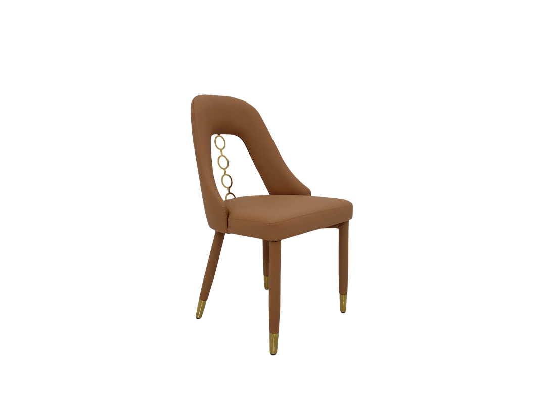Rose Gold PU Leather Dining Chair | Modern Office & Home Solution for Highlights:
