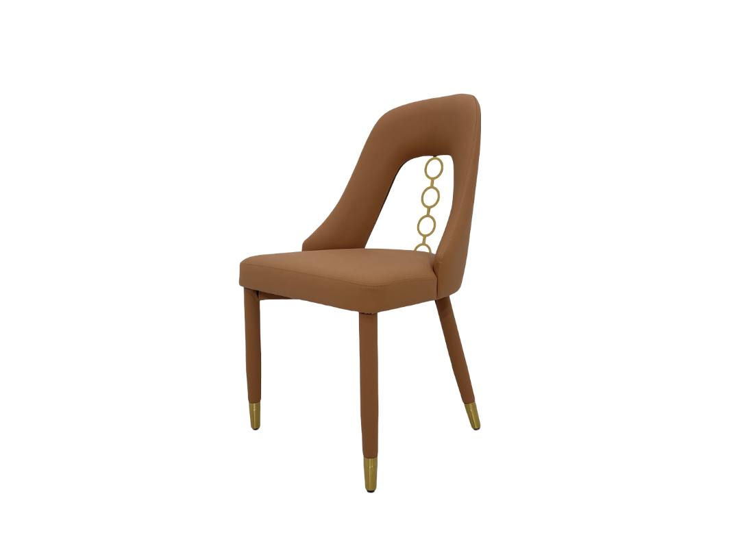 Rose Gold PU Leather Dining Chair | Modern Office & Home Solution for Highlights: