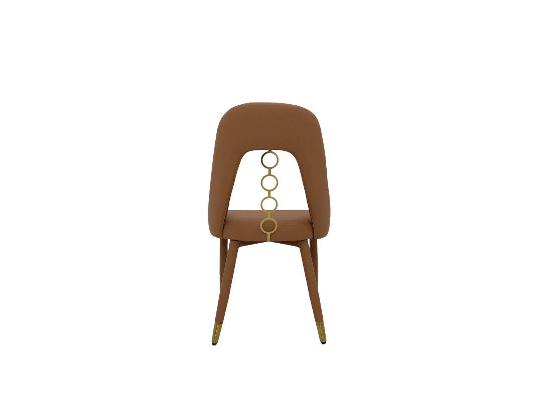 Rose Gold PU Leather Dining Chair | Modern Office & Home Solution for Highlights: