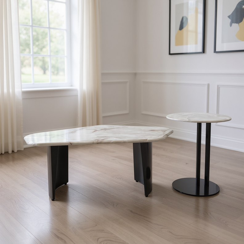 Industrial Black Matt Coffee Table | Open-Plan Living Essential