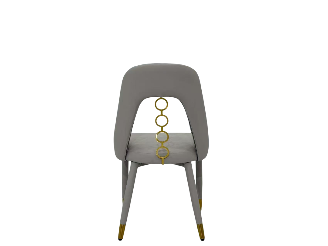 Rose Gold PU Leather Dining Chair | Modern Office & Home Solution for Highlights:
