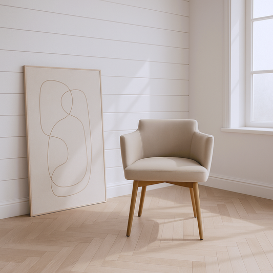 Rotatable Spring-Back Dining Chair with Low Back and Leather Material - Comfort and Style Combined