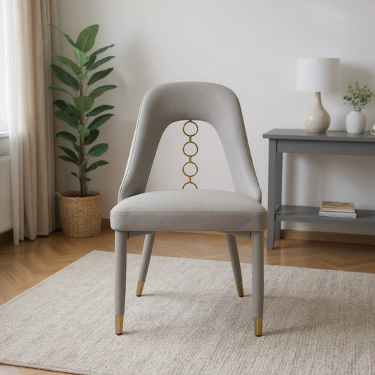 Rose Gold PU Leather Dining Chair | Modern Office & Home Solution for Highlights: