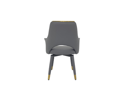 Beige/Grey Premium Faux Leather & Stainless Steel for  Luxury Interiors