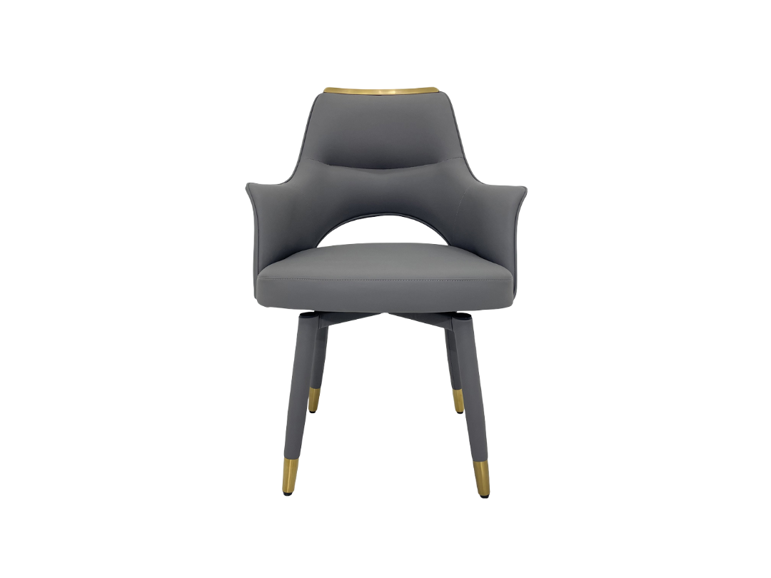 Beige/Grey Premium Faux Leather & Stainless Steel for  Luxury Interiors