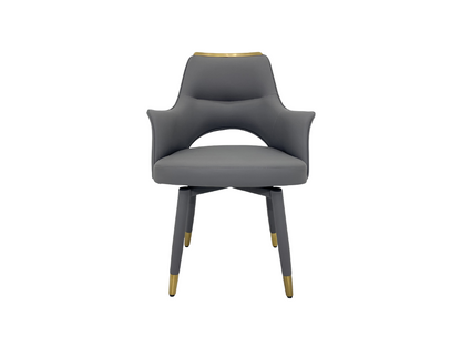 Beige/Grey Premium Faux Leather & Stainless Steel for  Luxury Interiors