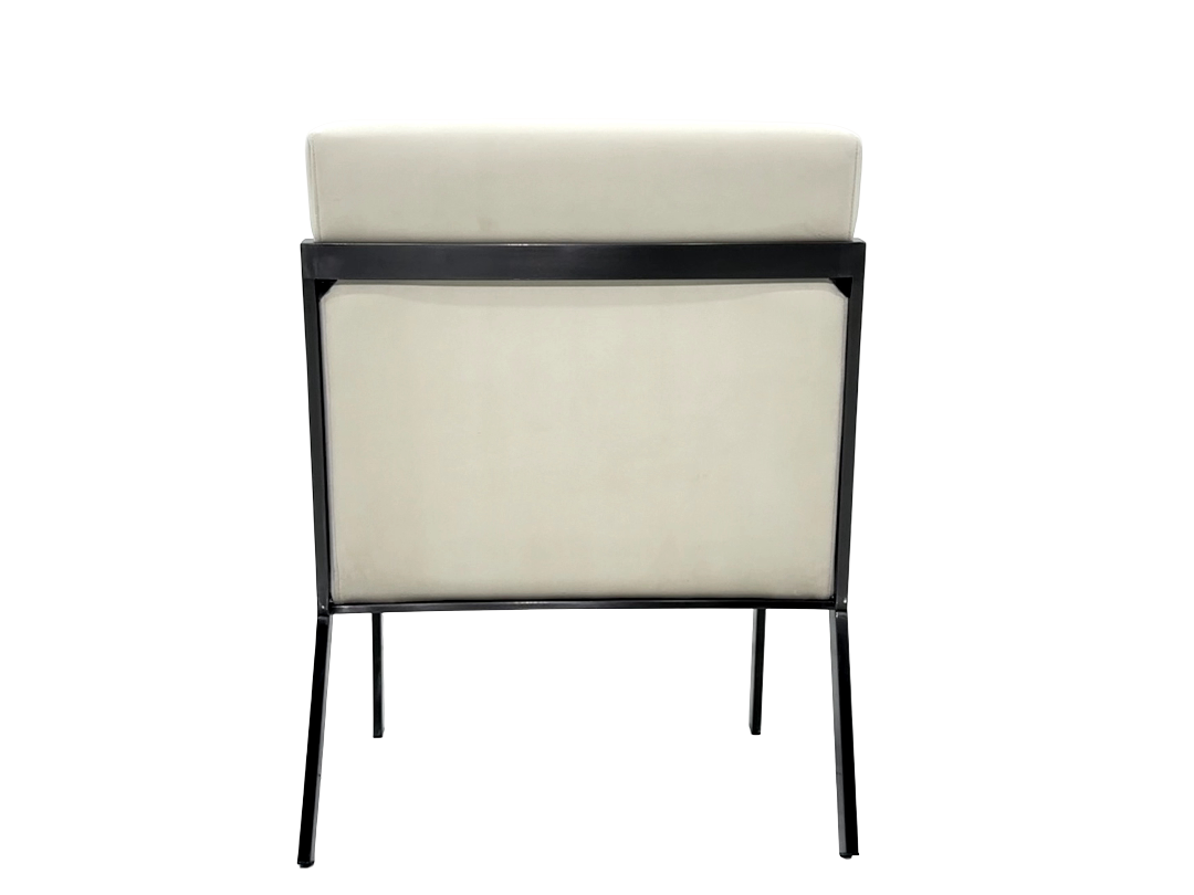 [Comfortable Lounge Chair] 70cm Wide Memory Foam Linen Armchair - Industrial Style Living Room Recliner