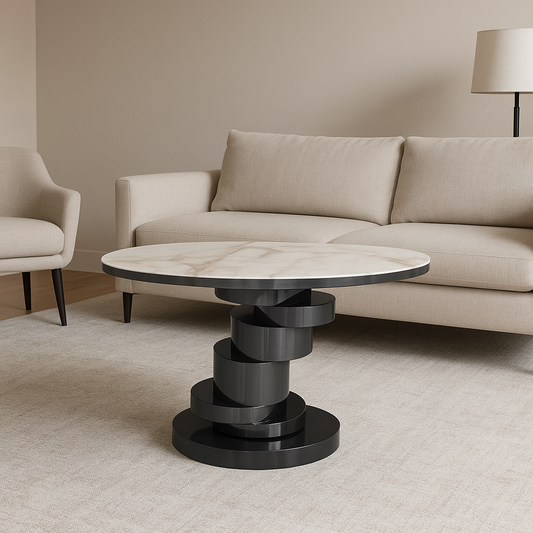 Luxurious Italian-Inspired Console Table in Black Stainless Steel