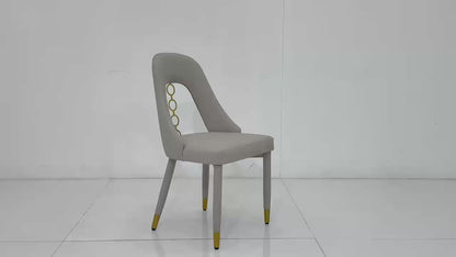 Rose Gold PU Leather Dining Chair | Modern Office & Home Solution for Highlights: